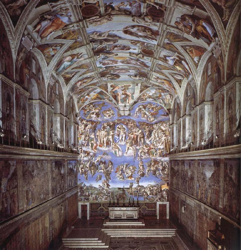 Michelangelo Buonarroti Sixtijnse chapel with the ceiling painting oil painting image